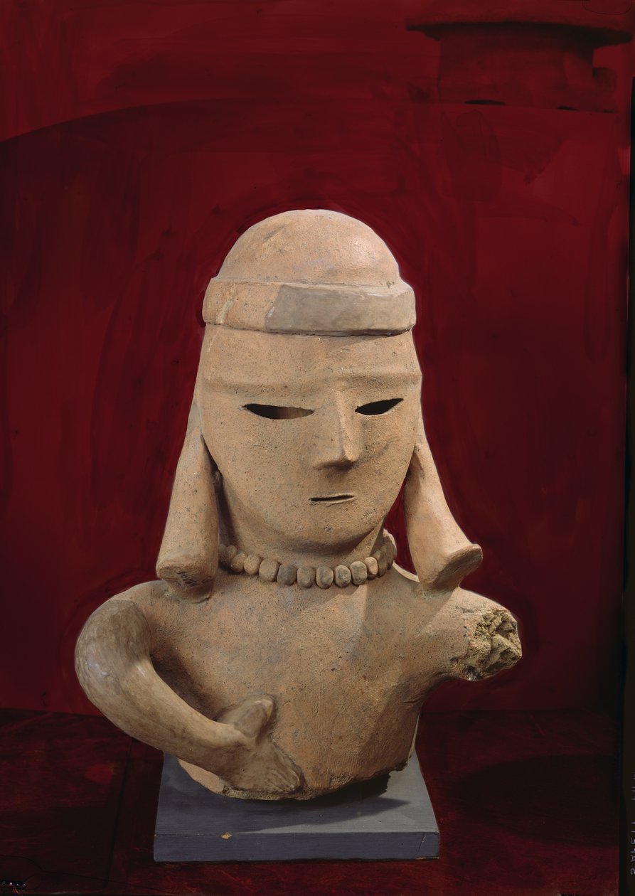 Figura Haniwa, 250-550 (barro rojo) de Japanese School