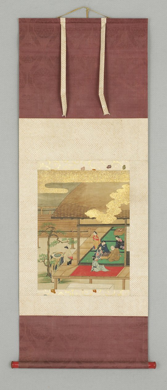 Terraza de casa con figuras de Japanese School