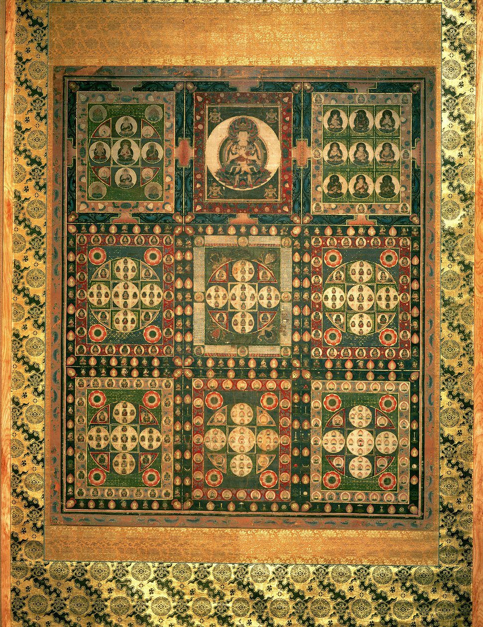Kongo-kai Mandara, período Kamakura de Japanese School