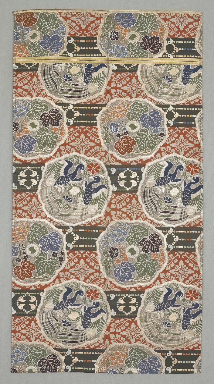 Fragmento de Obi, finales del siglo XIX-principios del siglo XX de Japanese School