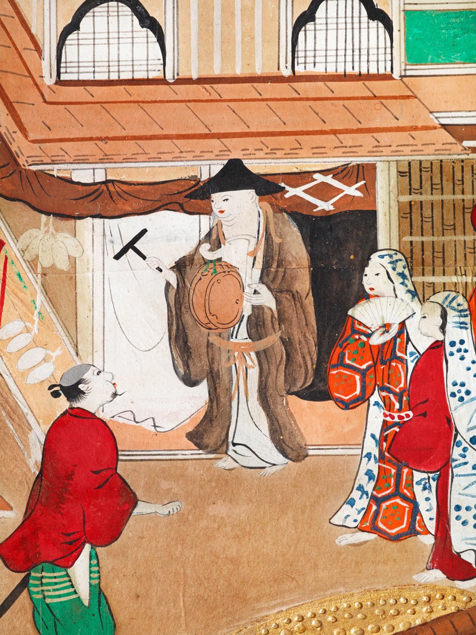 Osakazu Byobu - Biombo japonés de ocho paneles (pintura) de Japanese School