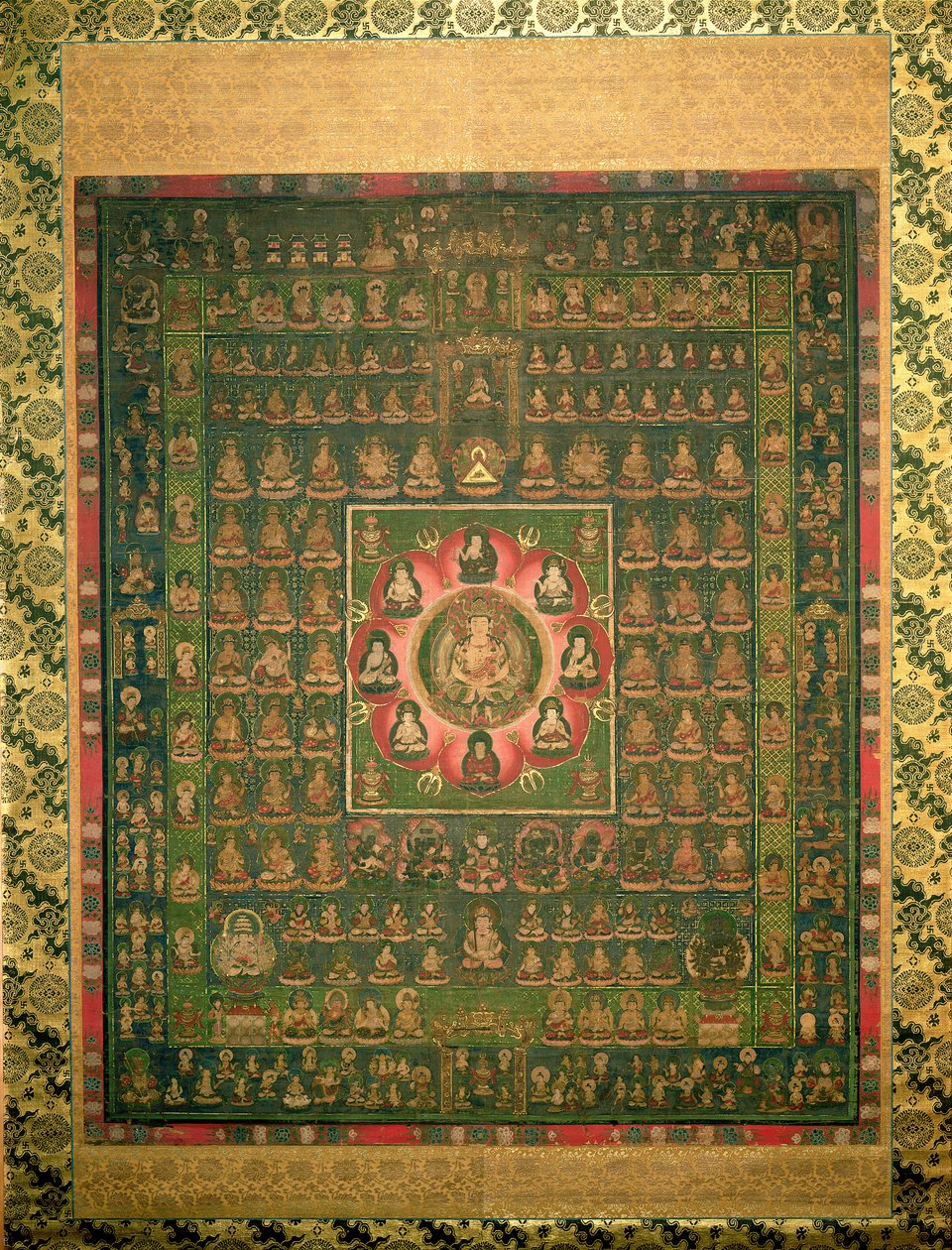 Taizo-kai Mandara, período Kamakura de Japanese School