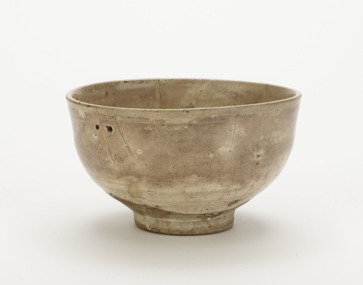 Tazón de té, cerámica Karatsu o Tsushima de Japanese School