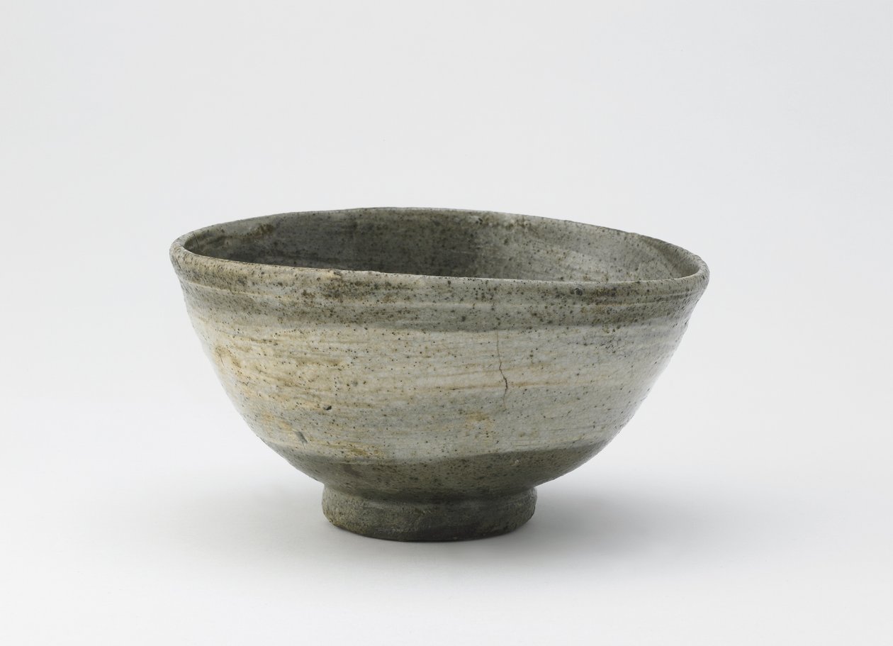 Tazón de té, tipo hakeme, período Edo, siglo XVIII-mediados del siglo XIX de Japanese School