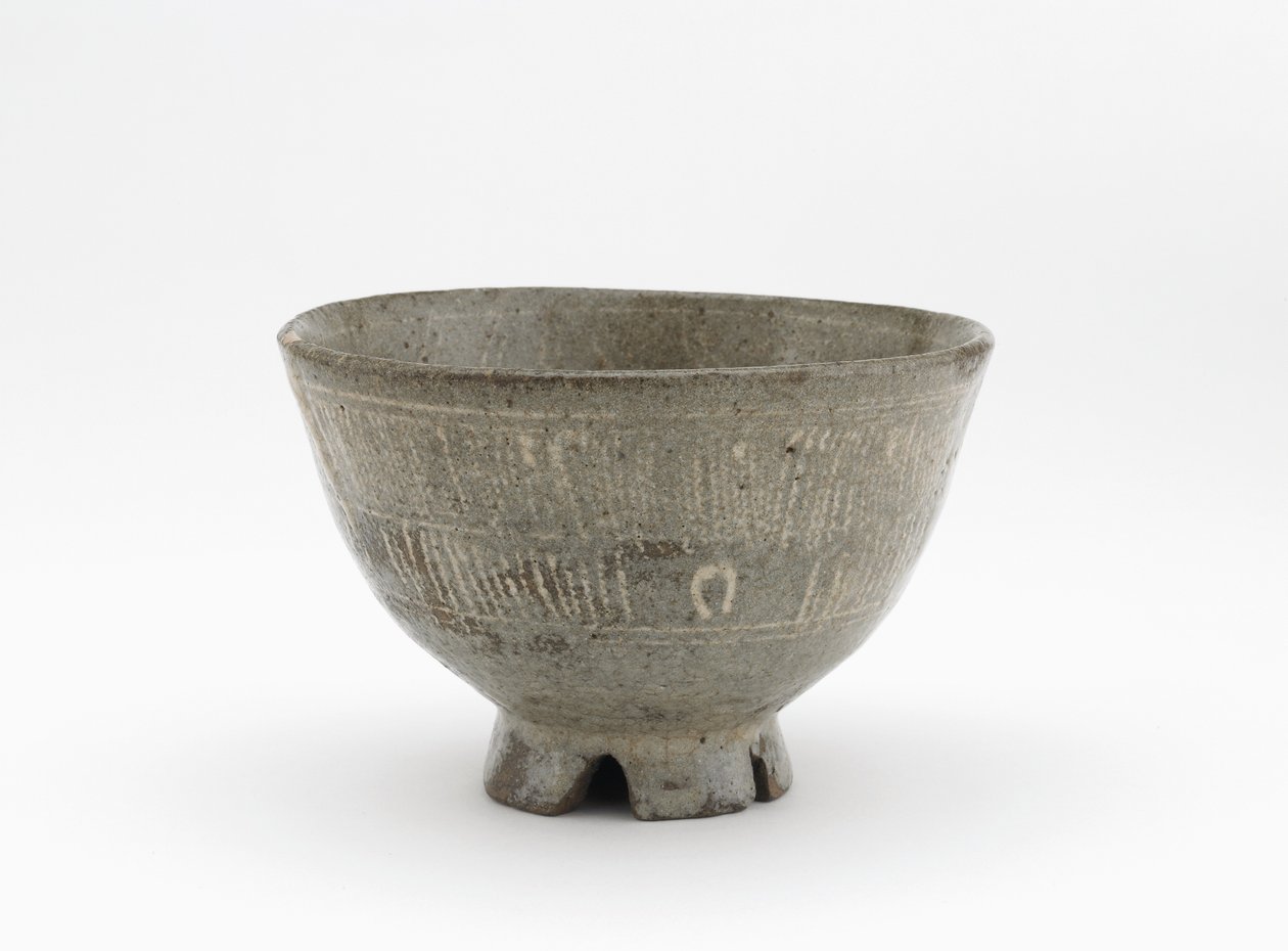Cuenco de té en estilo mishima, prefectura de Saga, Período Edo, principios del siglo XVII de Japanese School