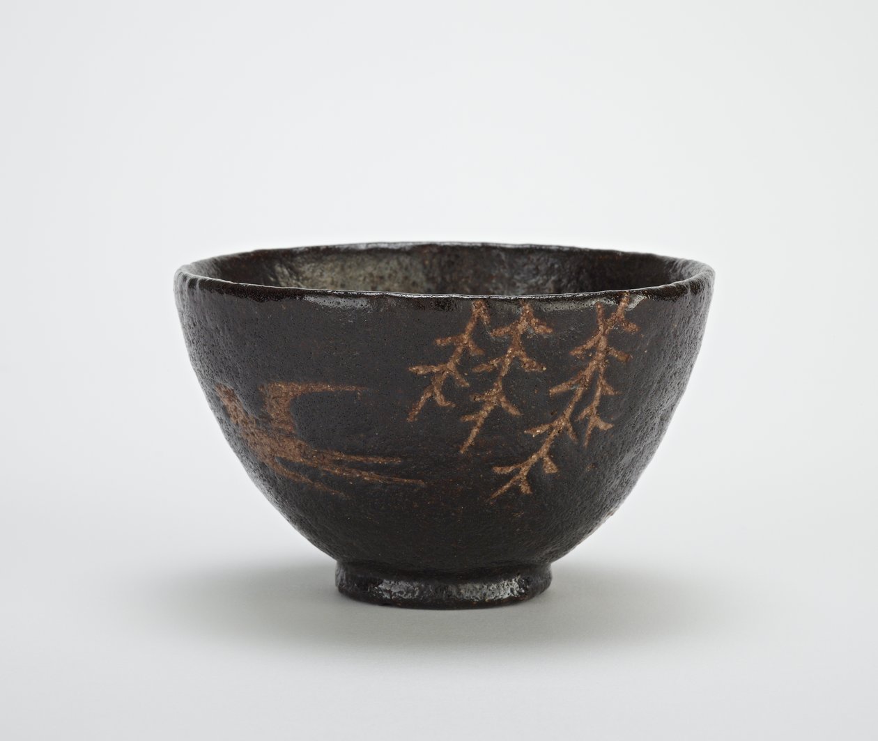 Tazón de té, taller desconocido de Raku de Japanese School