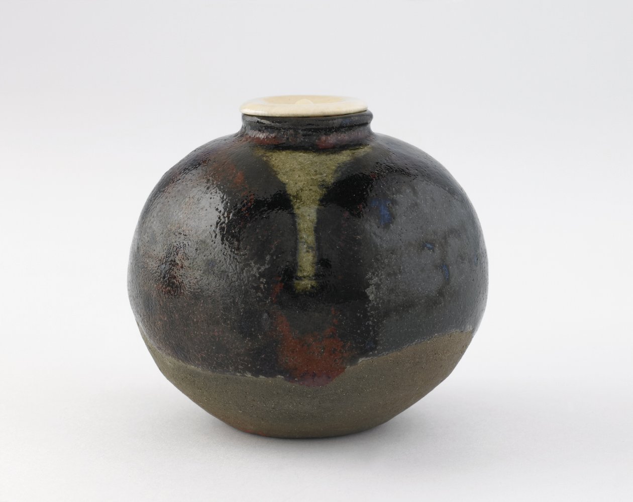 Caddy de té, tipo bunrin, Kioto, Kyoto-fu, período Edo de Japanese School
