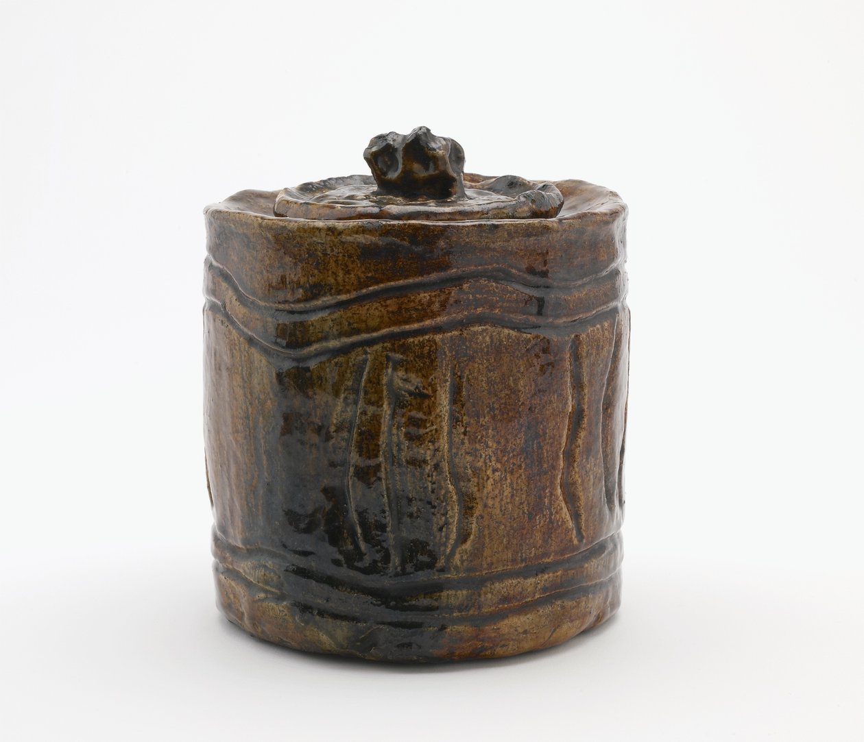 Jarra de agua para ceremonia del té con tapa a juego, Tokio, período Edo o era Meiji de Japanese School
