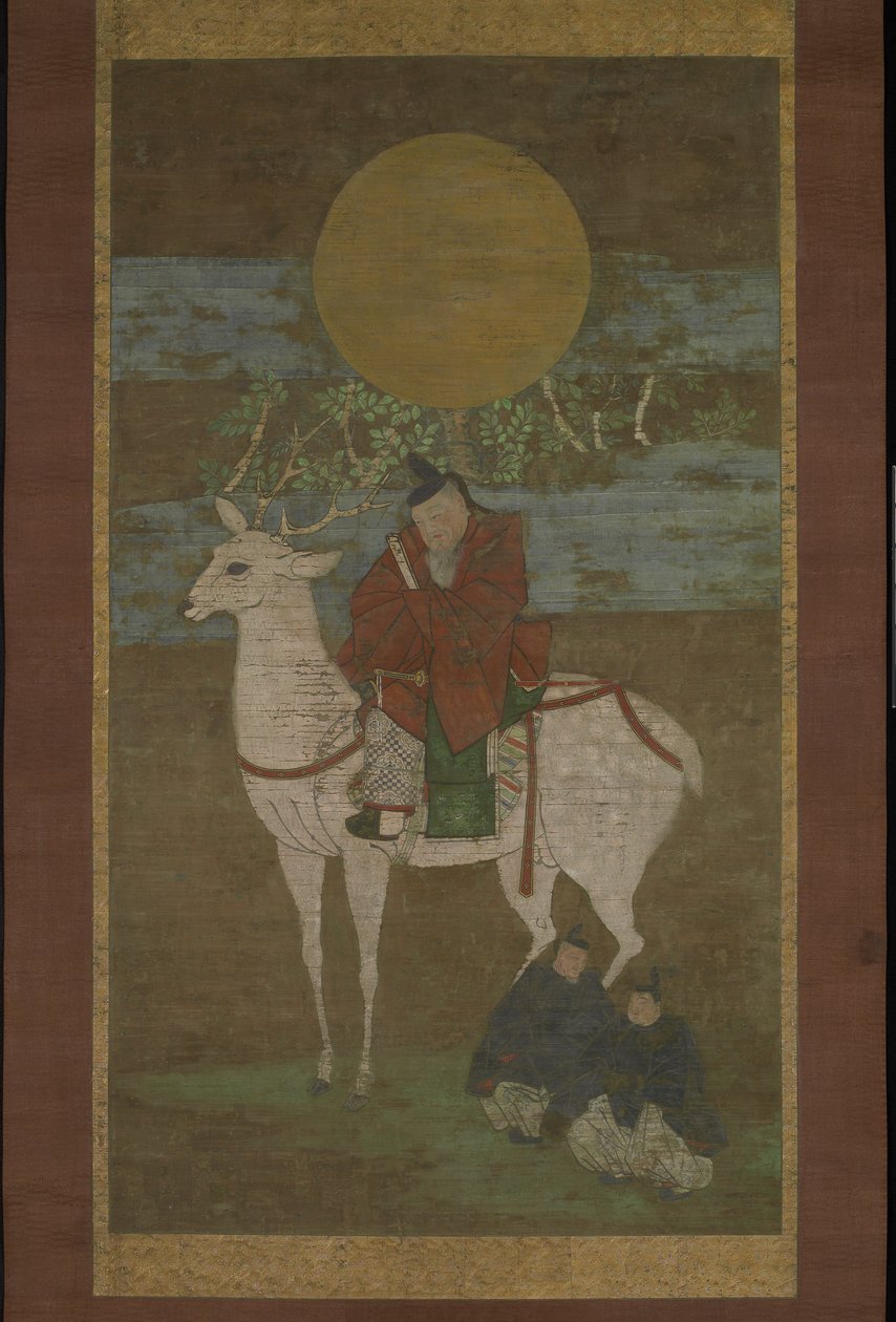 La partida de Kashima (Deidad de Kasuga), finales del siglo XIV de Japanese School