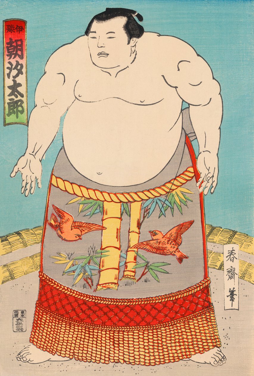 El luchador de sumo Asashio Taro de Japanese School