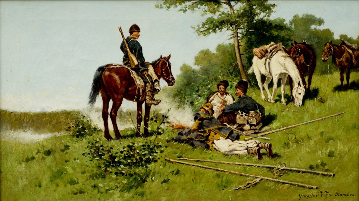 Campamento kazajo de Jaroslav Friedrich Julius Vesin