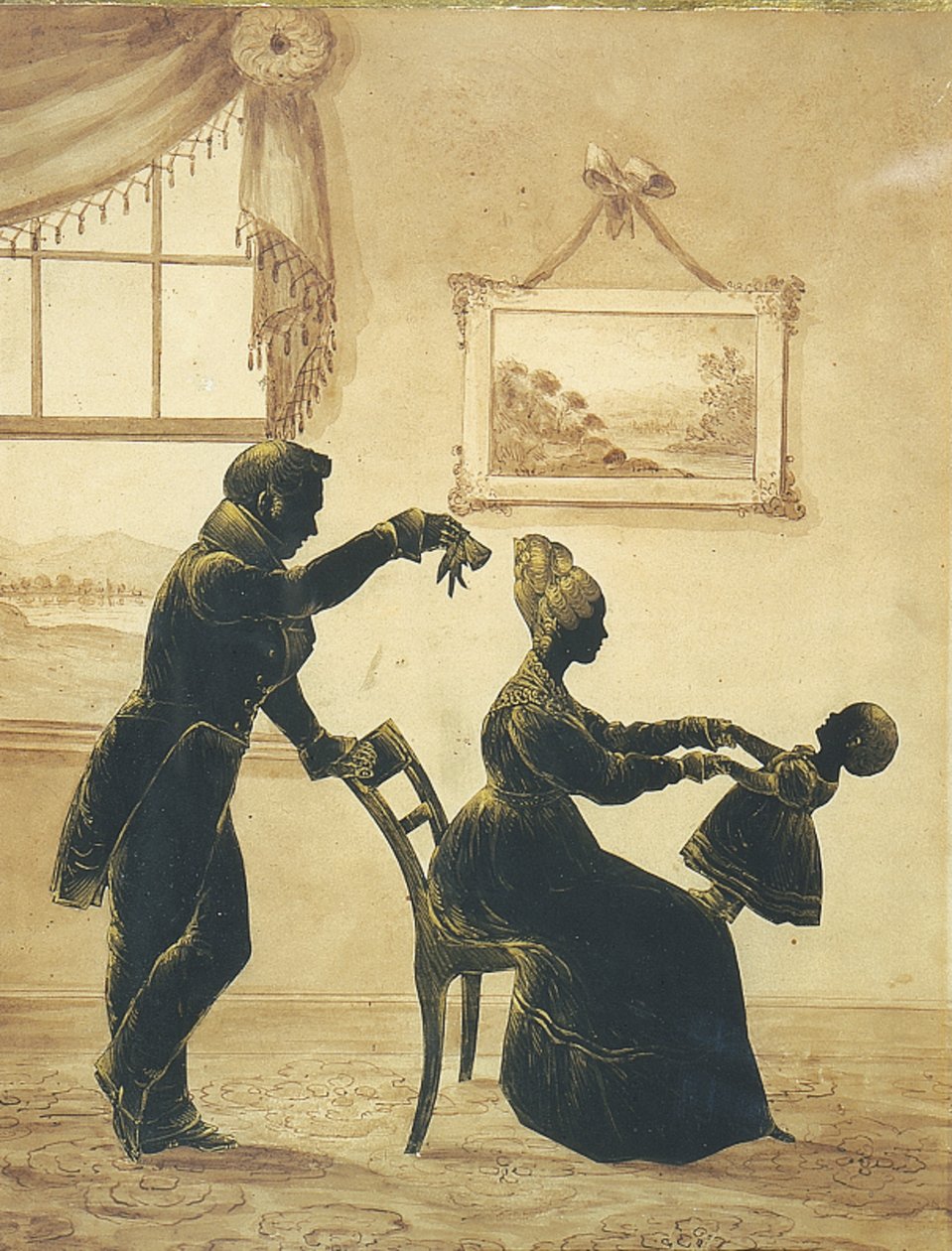 Silueta de una familia joven de Jarvis F. Hanks