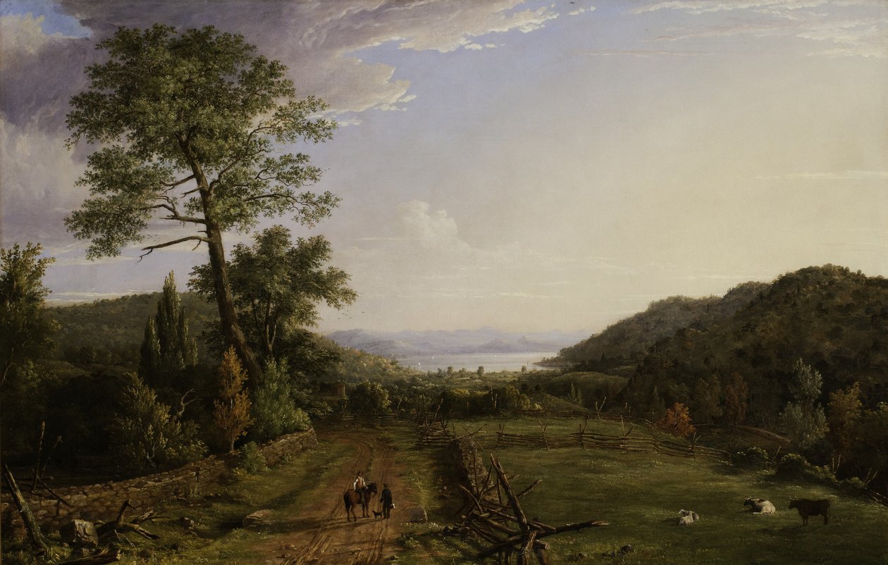 Camino Rural hacia el Lago Greenwood de Jasper Francis Cropsey