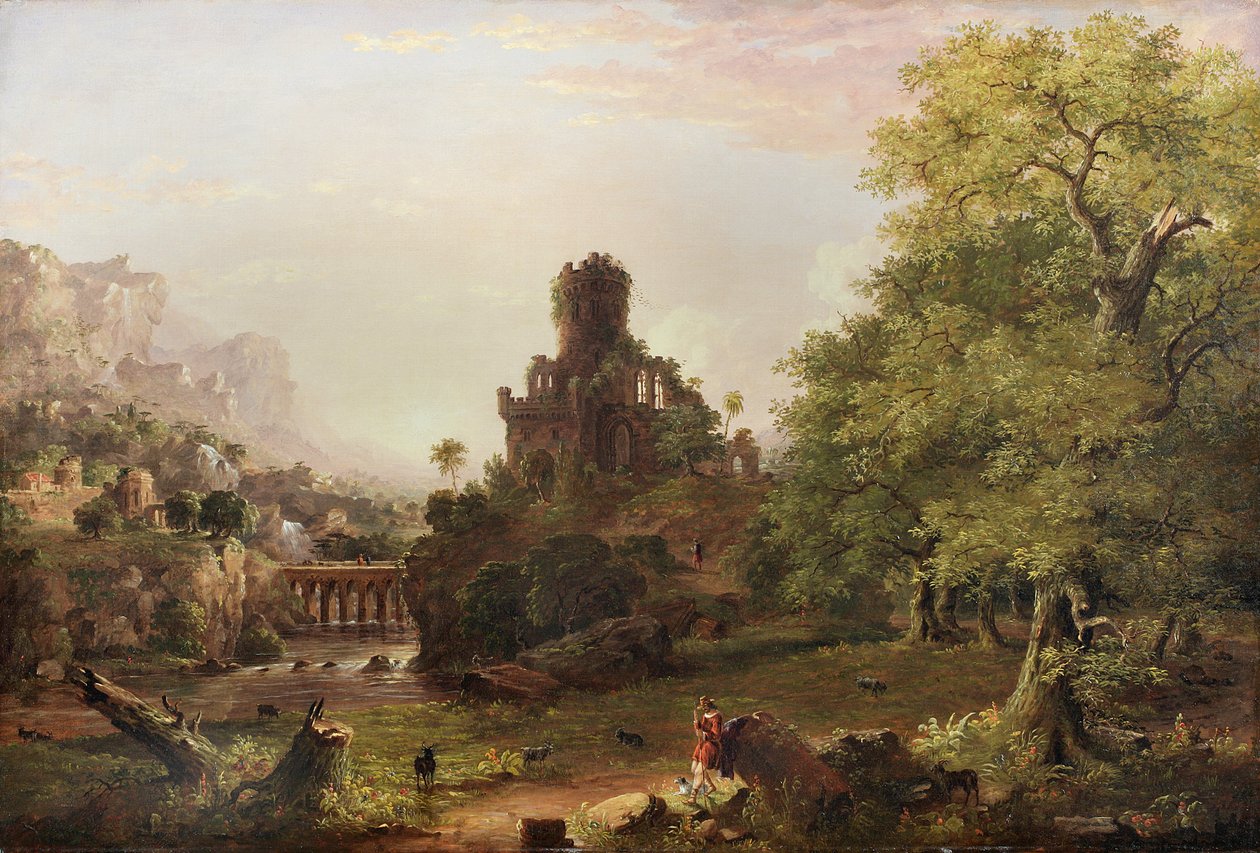Paisaje con ruinas, 1854 de Jasper Francis Cropsey