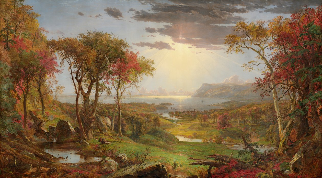 Otoño: a orillas del río Hudson de Jasper Francis Cropsey
