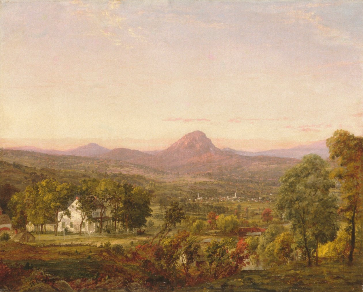 Paisaje otoñal, Sugar Loaf Mountain, Condado de Orange, Nueva York de Jasper Francis Cropsey