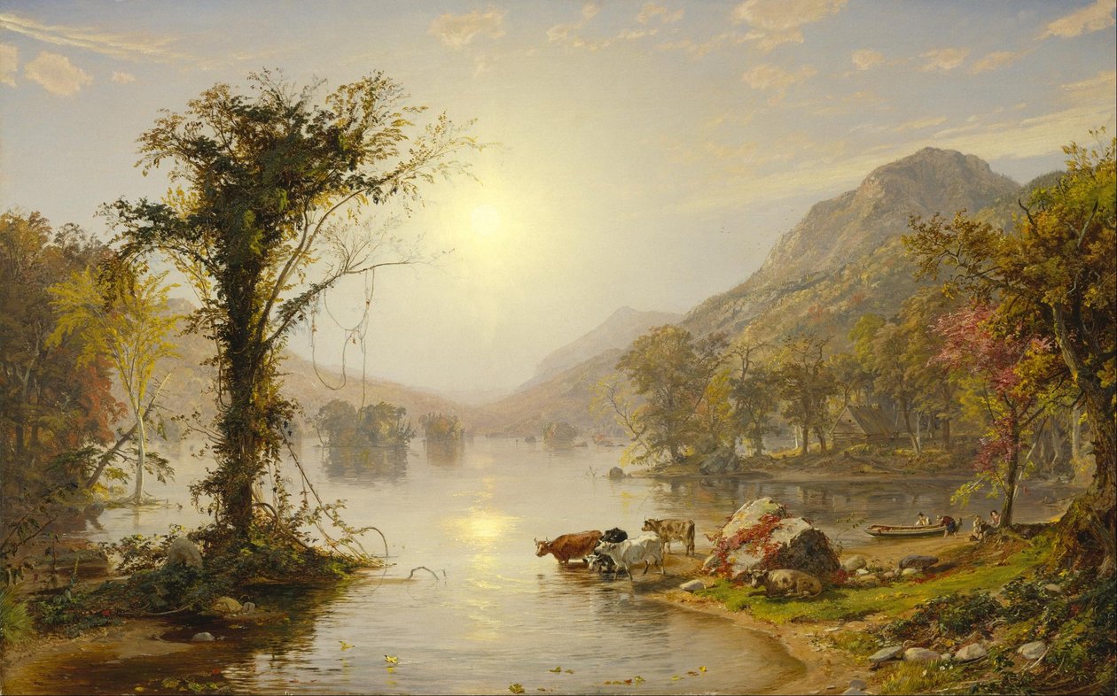 Otoño en el lago Greenwood de Jasper Francis Cropsey