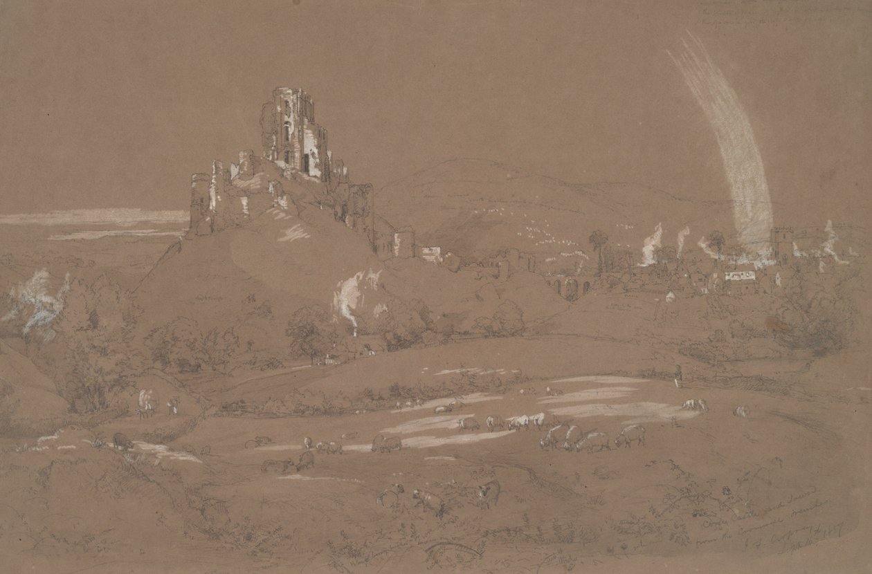 Castillo y ciudad de Corfú desde las trincheras de Cromwell de Jasper Francis Cropsey