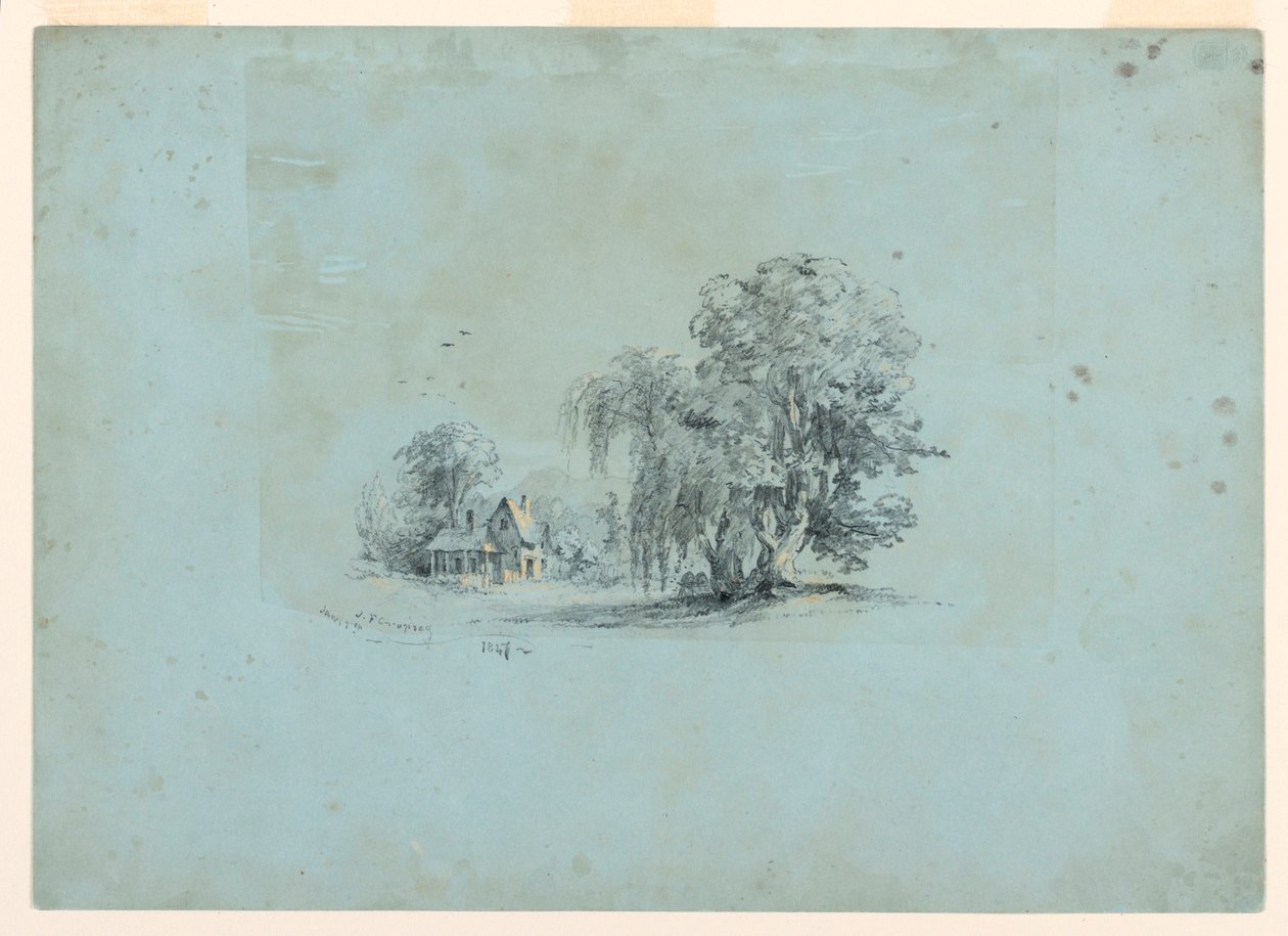 Dibujo, Escena campestre, 1847 de Jasper Francis Cropsey