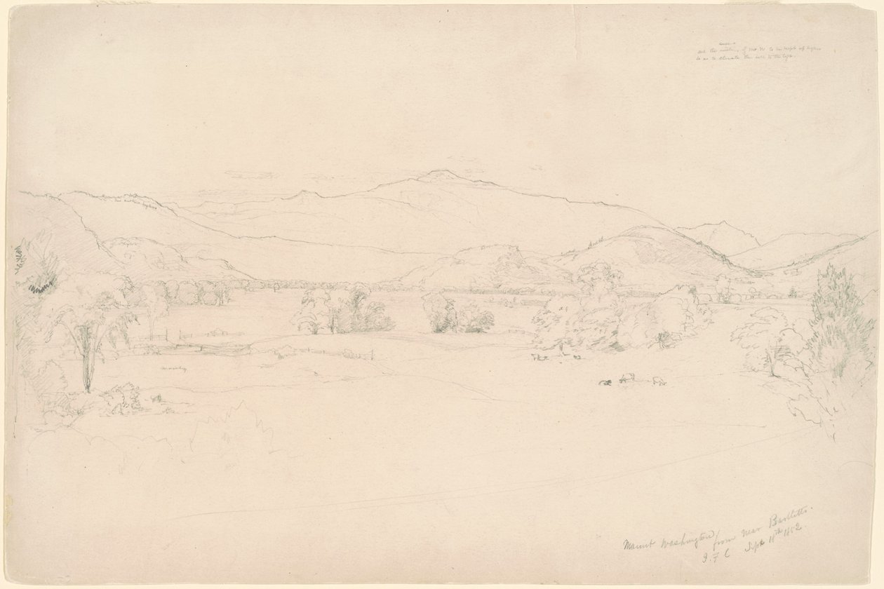 Estudio para "Vista del Monte Washington" de Jasper Francis Cropsey