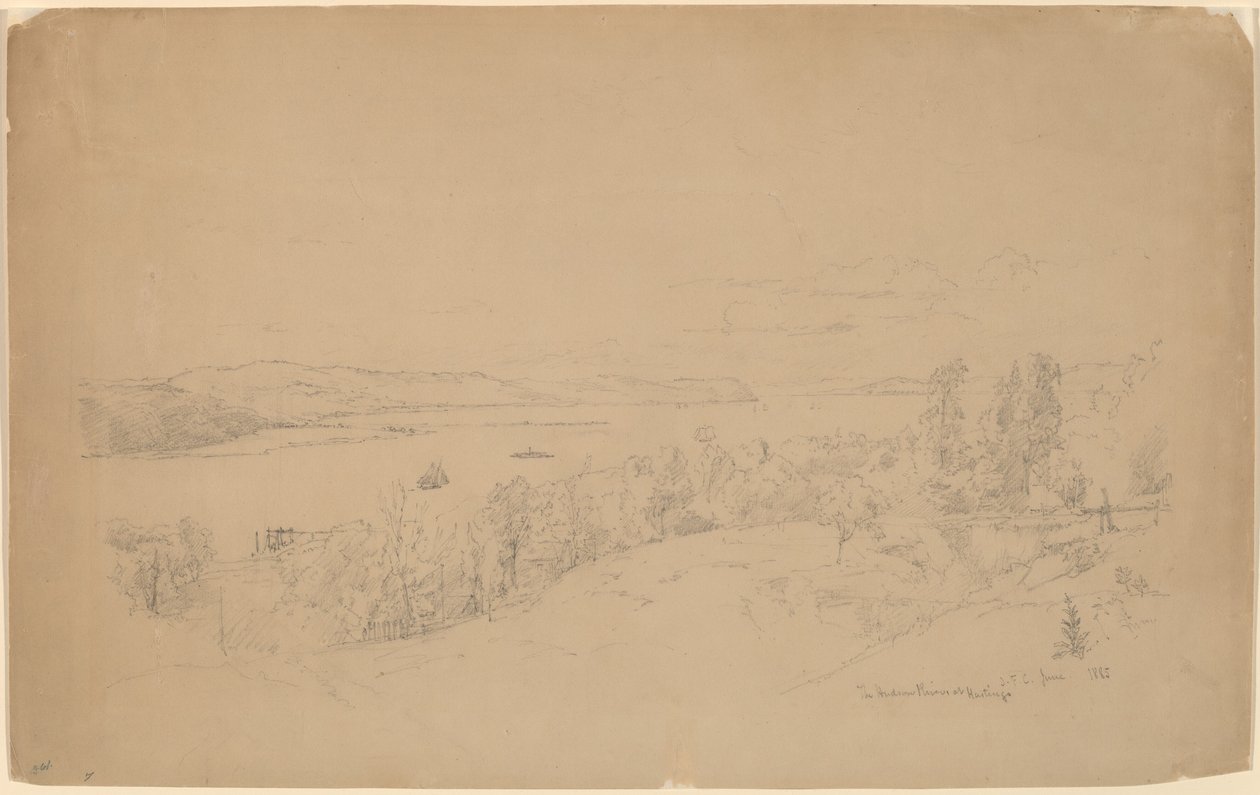 El río Hudson en Hastings de Jasper Francis Cropsey