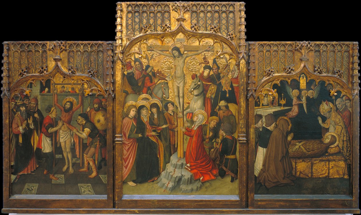 Martirio de San Bartolomé, Calvario y muerte de Santa María Magdalena de Jaume Huguet