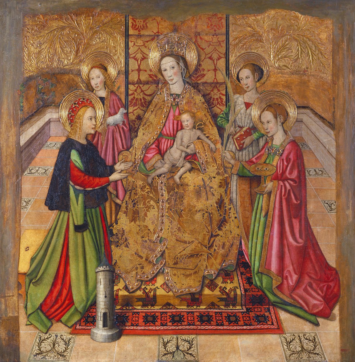Virgen y santos de Jaume Huguet