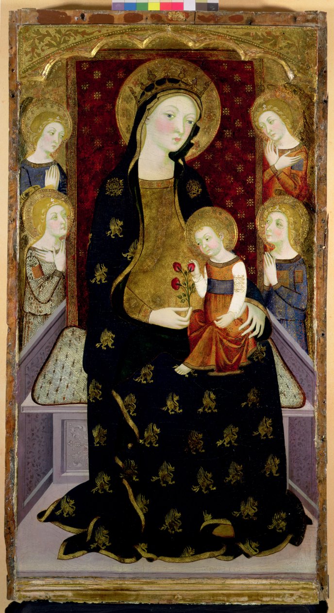 Madonna y el Niño con ángeles, 1360 de Jaume Serra