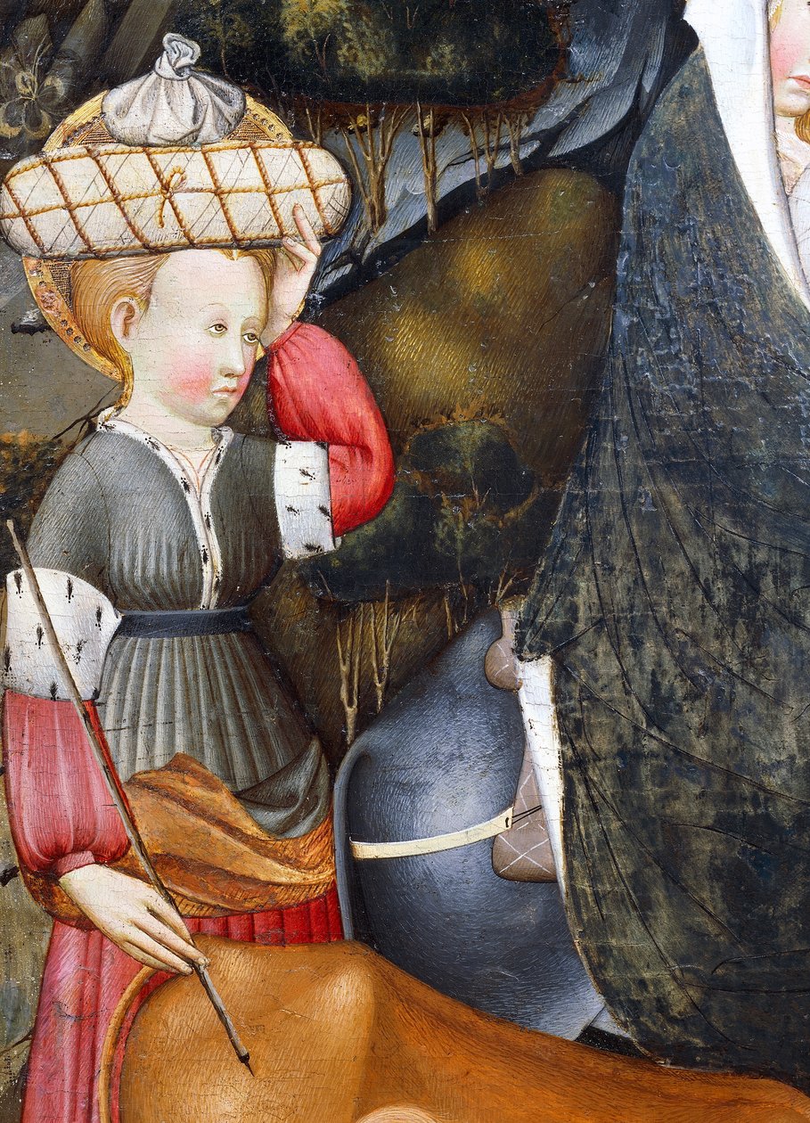 Siervo, detalle de la Huida a Egipto, retablo de Verdú de Jaume Ferrer