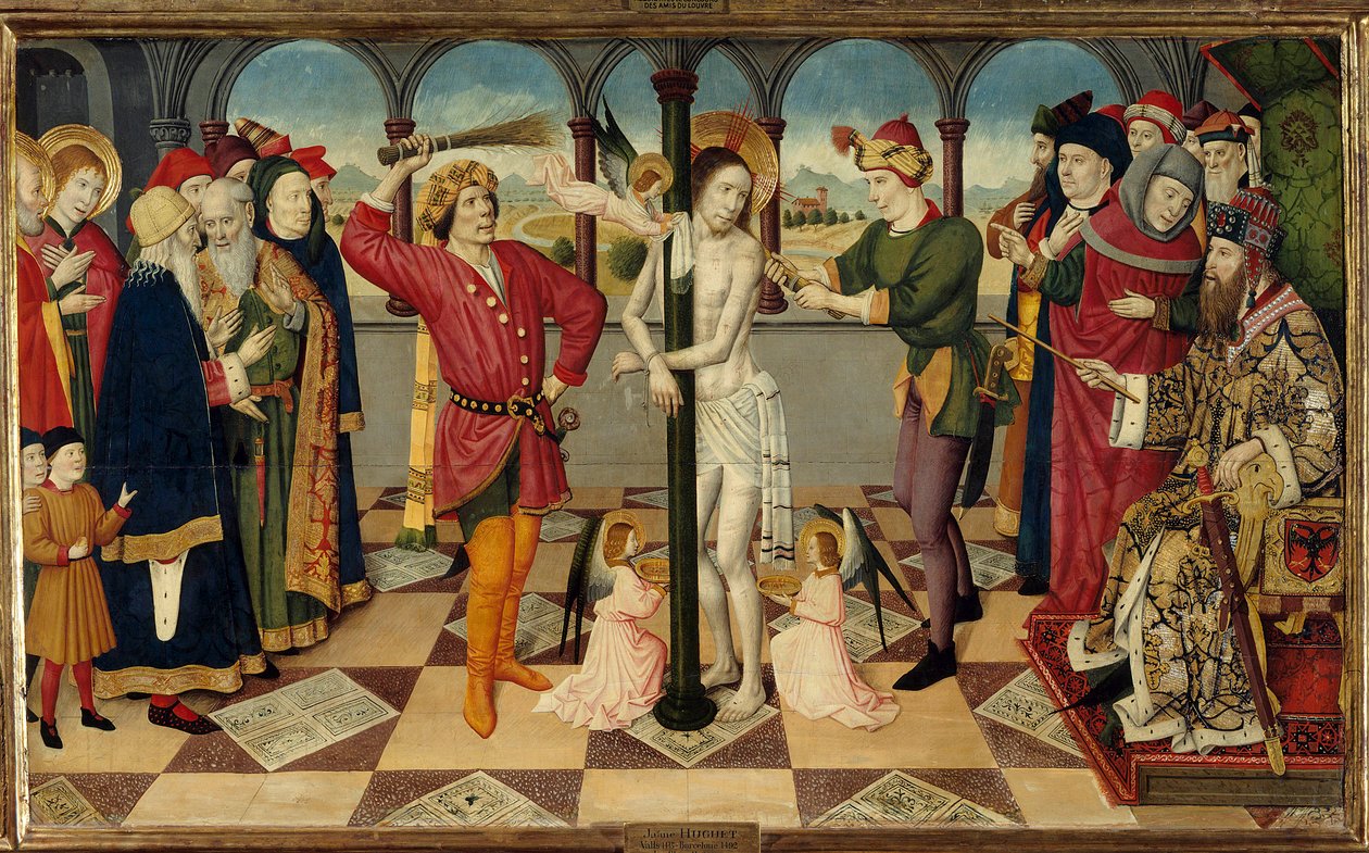 La flagelación de Cristo ante Poncio Pilato de Jaume Huguet