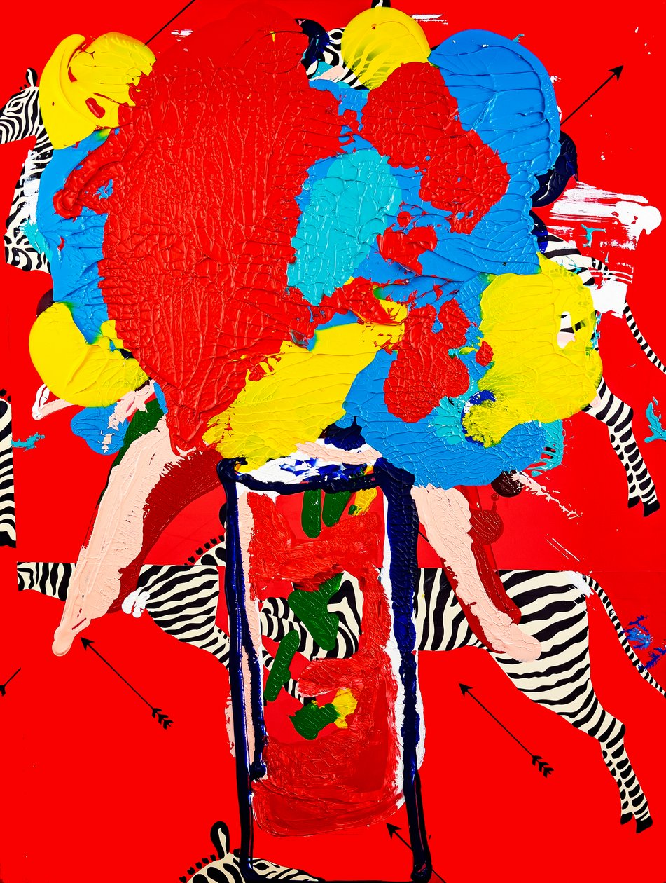 Fleur De Sel No. 28 You Know What, 2023 (acrílico sobre papel pintado sobre lienzo) de Jay Batlle