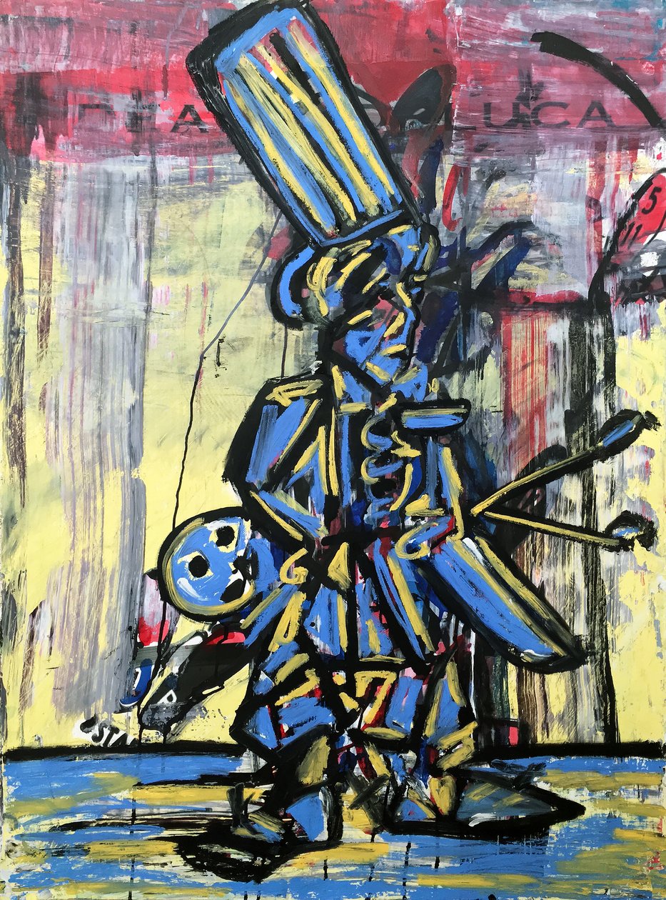 No Coffee In The Afternoon, 2017 (técnica mixta sobre papel de acuarela montado en panel con receta en el reverso). de Jay Batlle