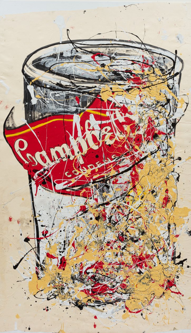 Número uno, 2019 (pintura de la casa y tinta sobre lienzo) de Jay Batlle