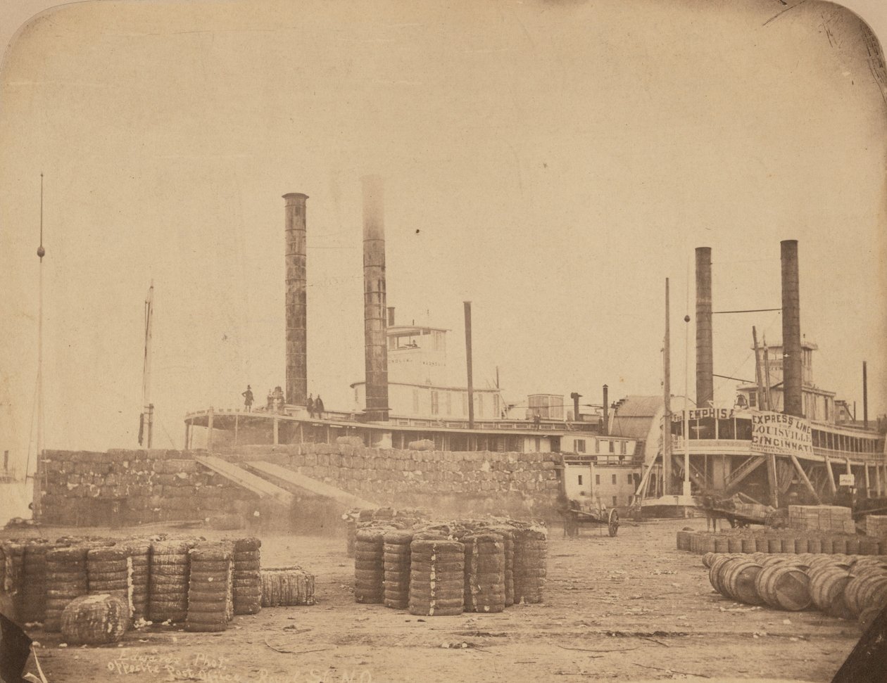 El vapor Magnolia en el puerto de Nueva Orleans,1858-1861 (foto) de Jay Dearborn Edwards