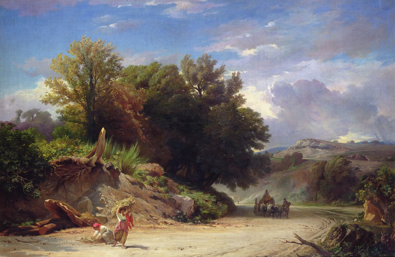 Paisaje en las afueras de Roma, 1853 de Jean Achille Benouville
