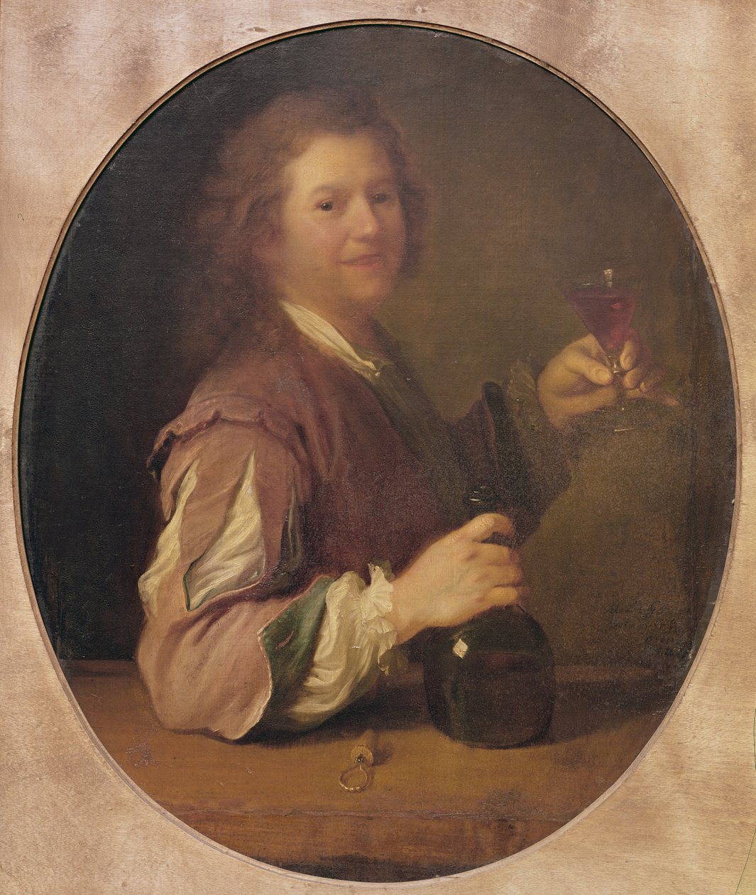 Autorretrato del artista bebiendo, 1724 de Jean Alexis Grimou
