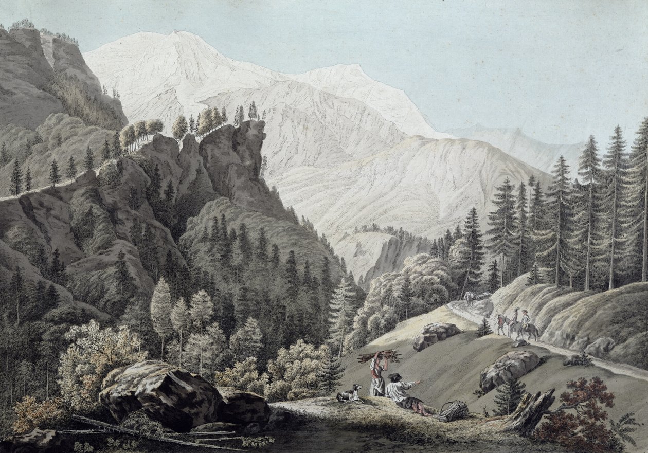 Vista del Valle de Chamonix, 1789 de Jean Antoine Linck