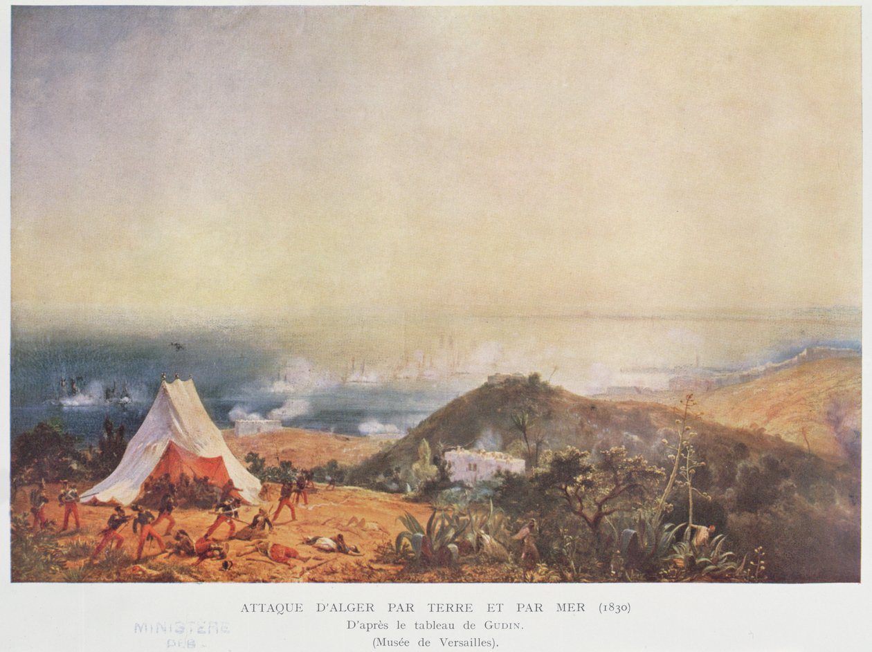 Ataque de Argel por tierra y mar en 1830 de Jean Antoine Theodore Gudin