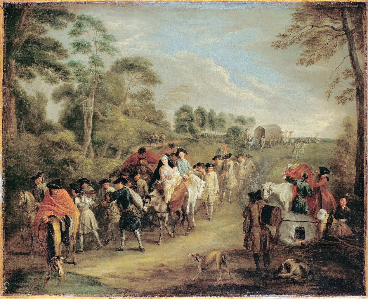 Soldados en marcha de Jean Antoine Watteau