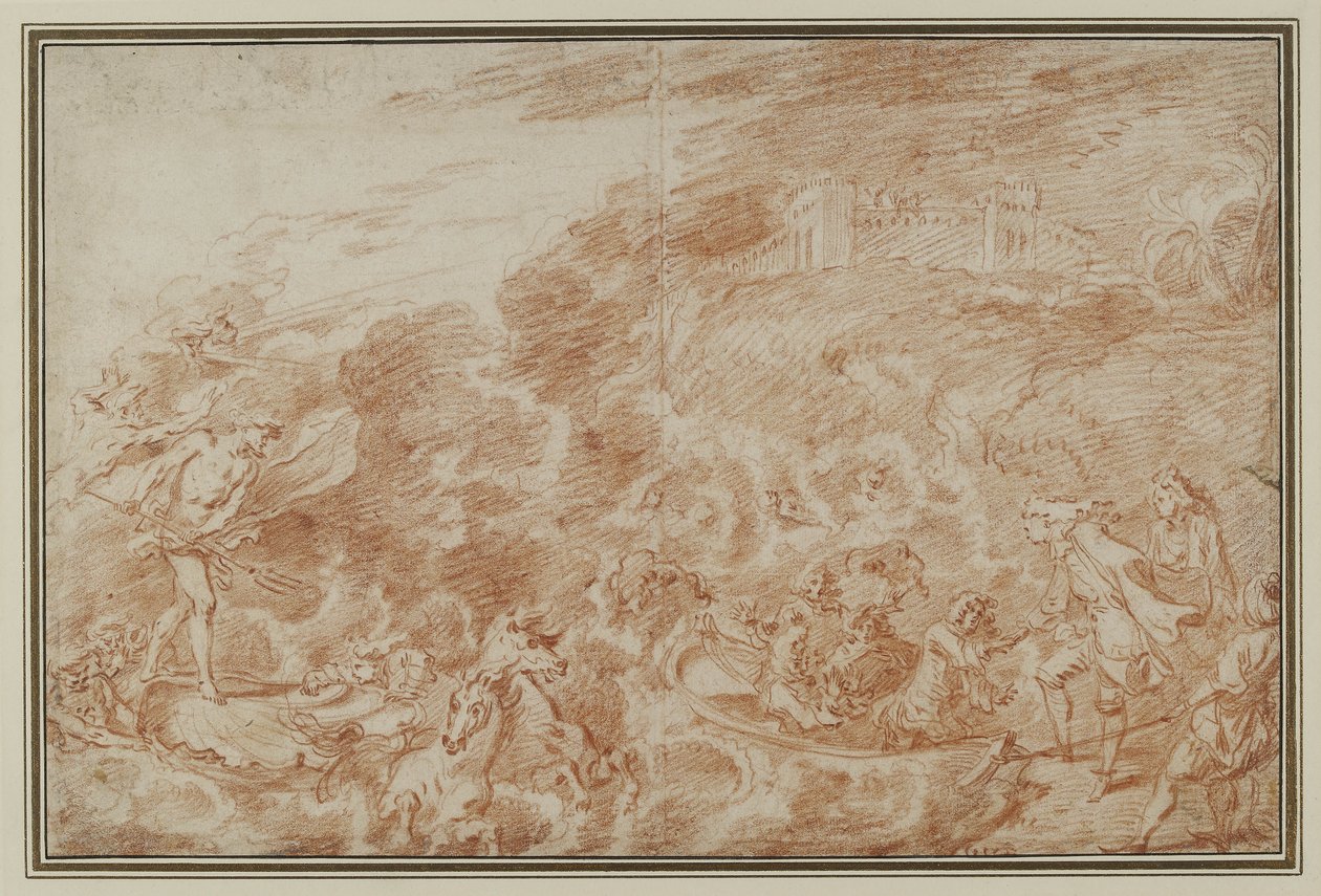 Tormenta en el mar de Jean Antoine Watteau