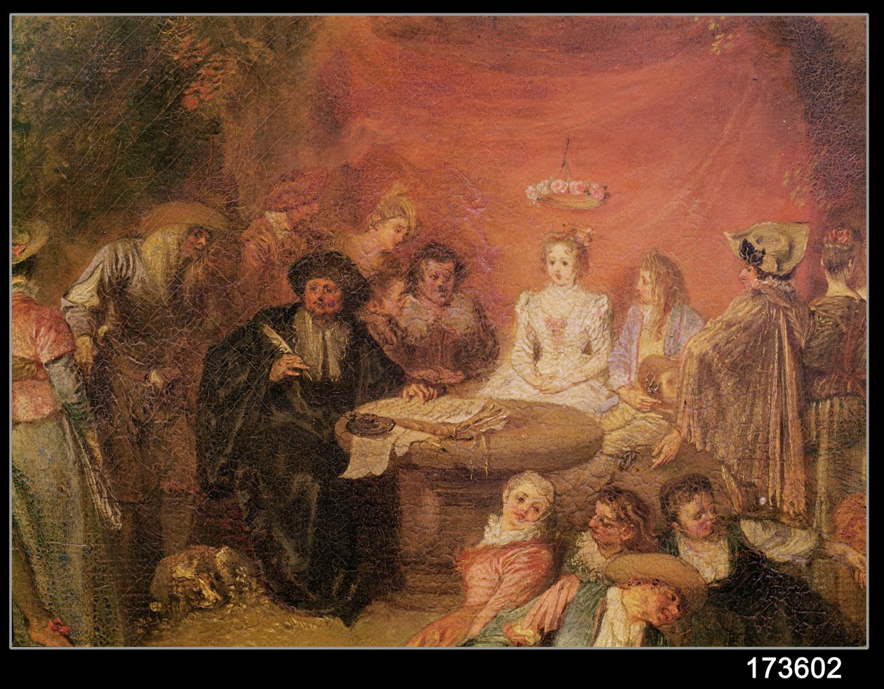 La Mesa de los Novios, (detalle) de Jean Antoine Watteau