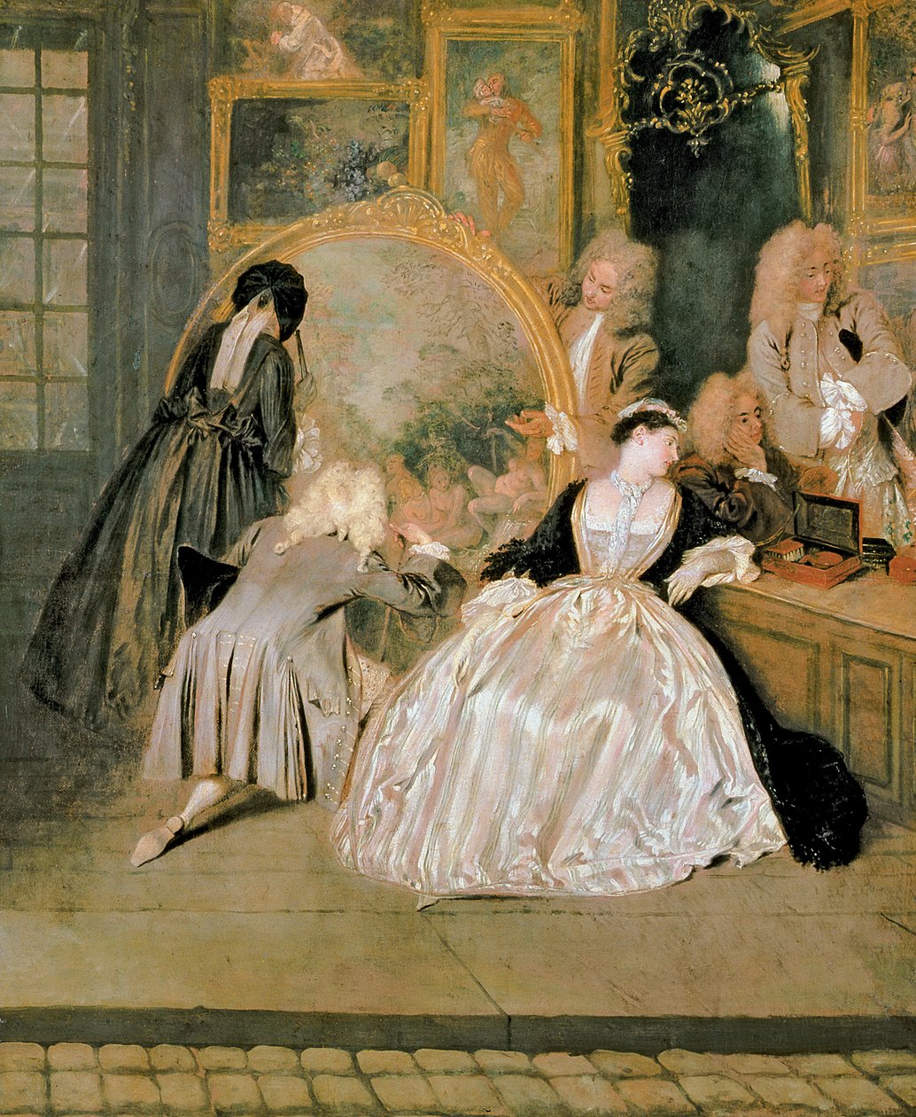 El Letrero de la Tienda de Gersaint (detalle) de Jean Antoine Watteau