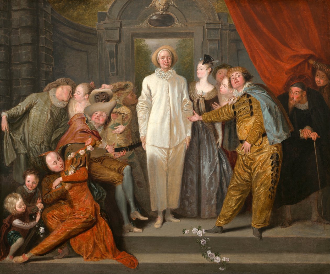 Los Comediantes Italianos, c.1720 de Jean Antoine Watteau