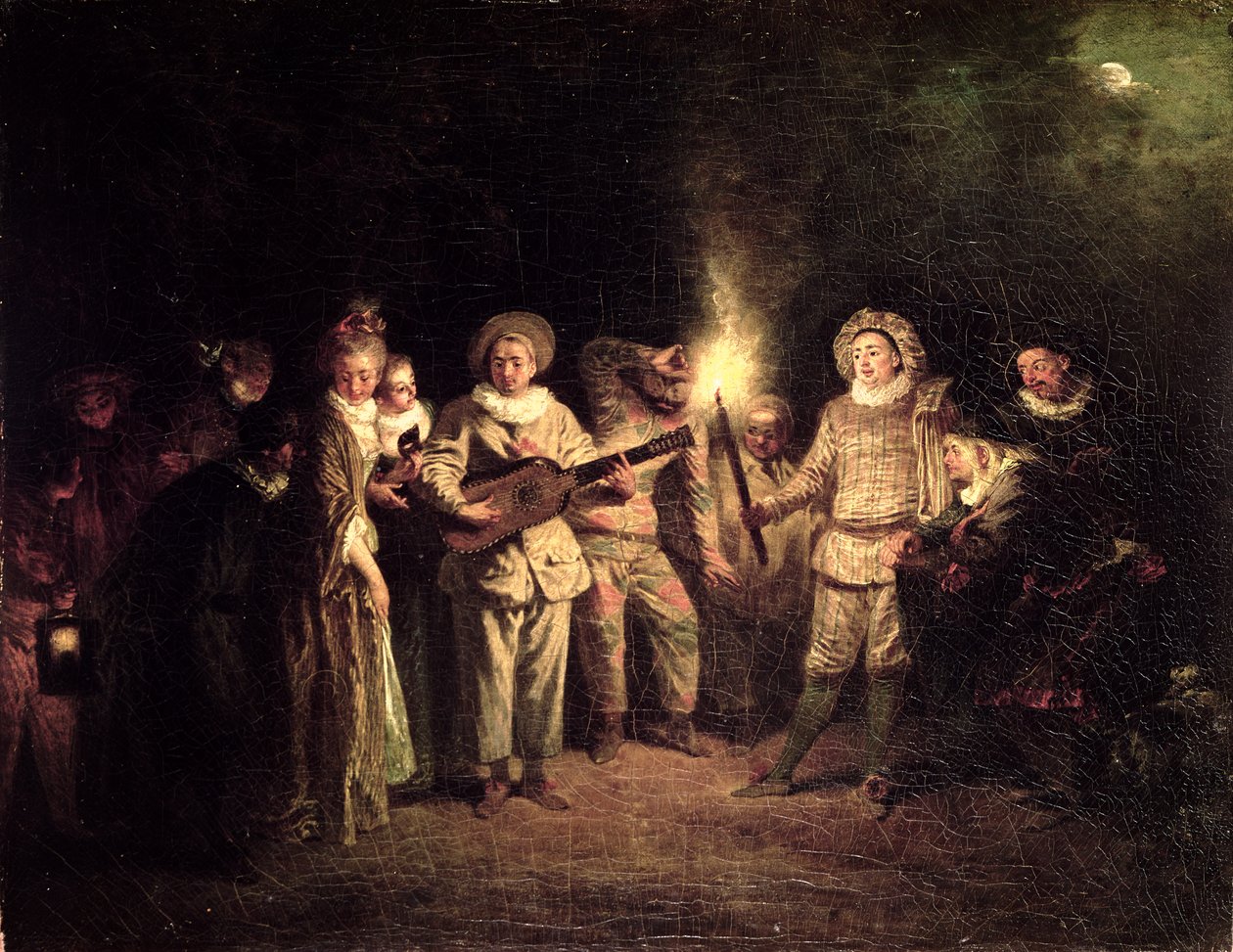 La comedia italiana, c.1716 de Jean Antoine Watteau