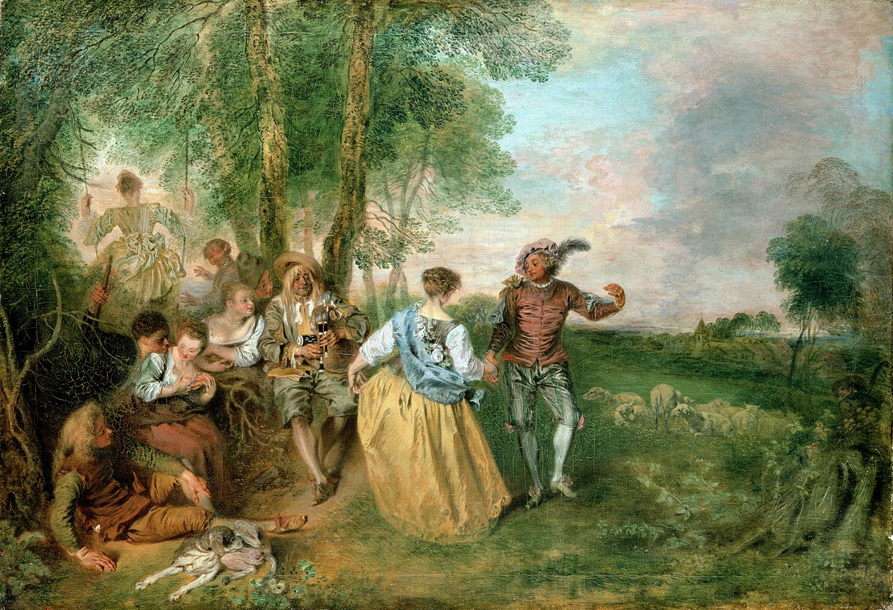 Los pastores de Jean Antoine Watteau