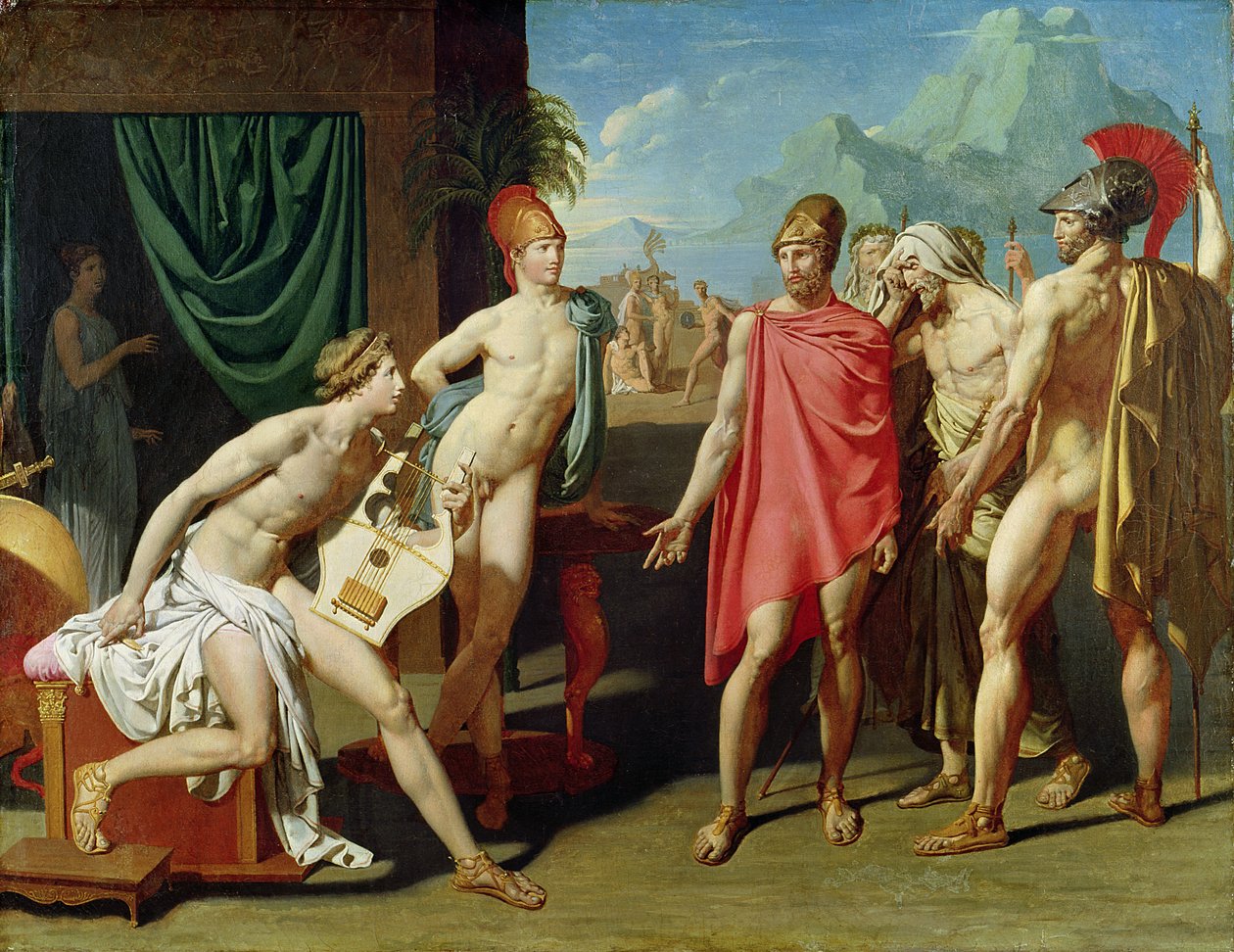 Embajadores Enviados por Agamenón para Instar a Aquiles a Luchar, 1801 de Jean Auguste Dominique Ingres