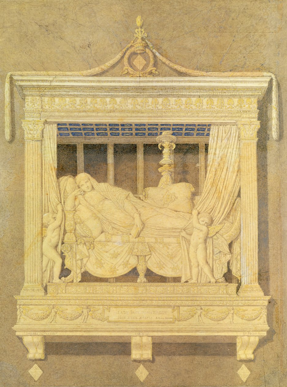 Boceto para la tumba de Lady Montague, 1860 de Jean Auguste Dominique Ingres