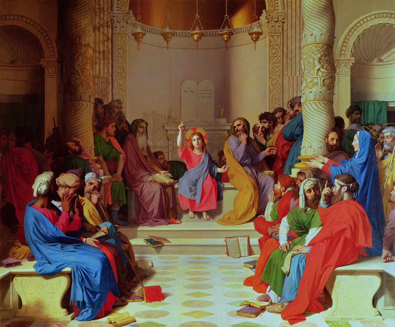 Jesús Entre los Doctores, 1862 de Jean Auguste Dominique Ingres