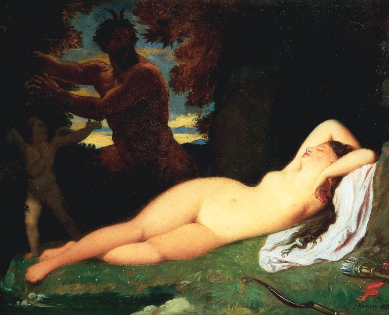 Júpiter y Antíope de Jean Auguste Dominique Ingres