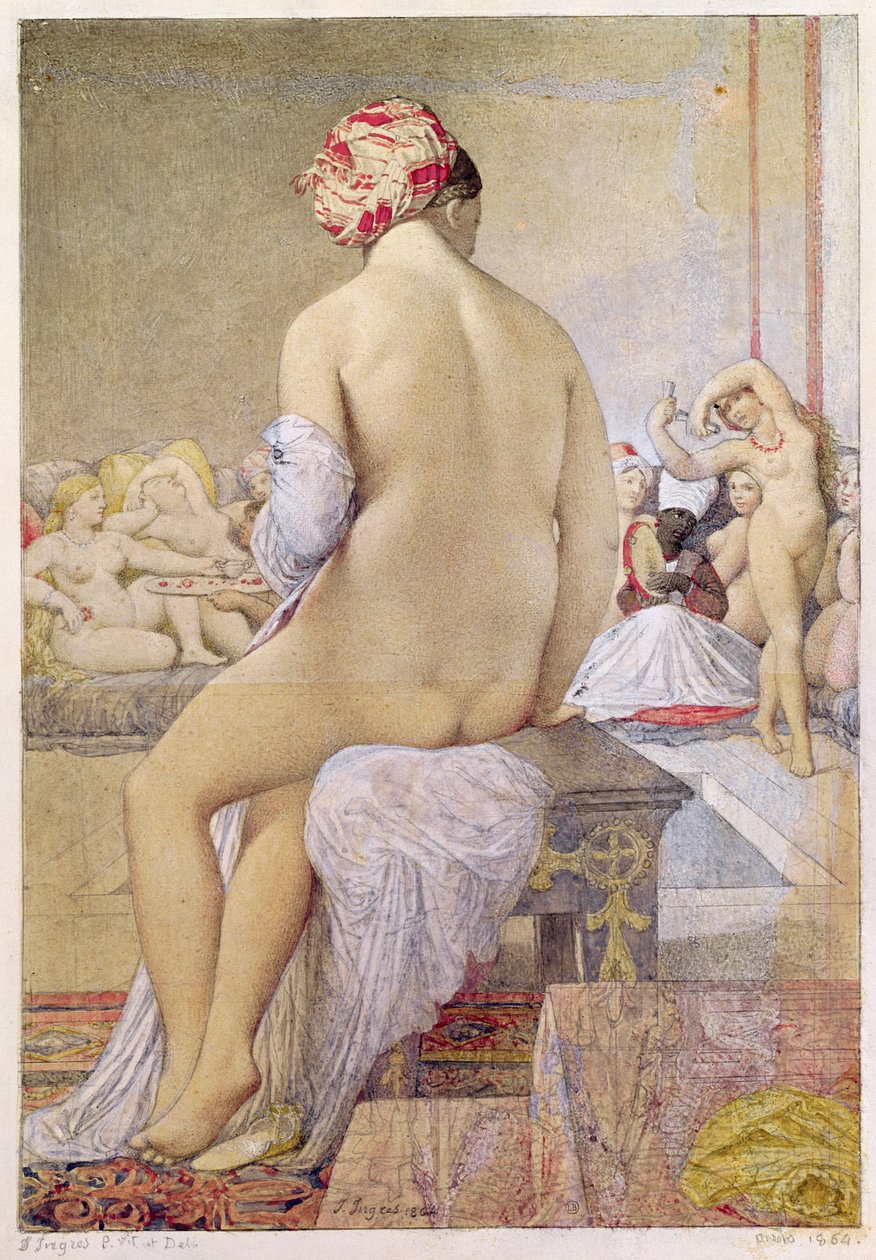 Odalisca o la pequeña bañista, 1864 de Jean Auguste Dominique Ingres